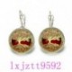 Élet arany aranyfa cabochon (18 mm) karjú fülbevalói ezüst női ékszerek