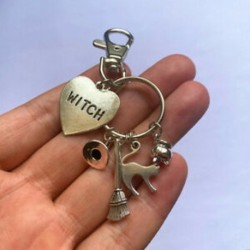 Új érkezett Halloween boszorkány seprű-kulcstartó kulcstartó újszerű eszköz