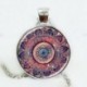 Vintage művészeti ajándék Splendor színes kaleidoszkóp Mandala nyaklánc ezüst ékszerek
