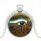 Eye of Horus nyaklánc egyiptomi nyaklánc szemüveg csempe ékszerek egytian ezüst