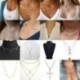 *6 Silver Wine Bottle Cup Long... - Divat női kristály többrétegű choker gallér medál lánc nyaklánc ékszerek