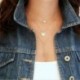 *34 - Divat nőknek varázsát ékszerek Crystal Choker nyilatkozat Vállpántos medál nyaklánc lánc