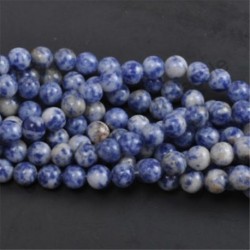 Blue Spot - Természetes drágakő kerek kő laza gyöngyök tétel 4mm 6mm 8mm 10mm barkács ékszerek készítése