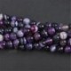 Purple Stripe Agate - Természetes drágakő kerek kő laza gyöngyök tétel 4mm 6mm 8mm 10mm barkács ékszerek készítése