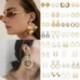 Design-133 Silver - Boho női egyszerű geometriai kör fülbevaló cseppangó fülbevalók divattervek