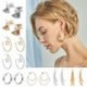 Design-133 Silver - Boho női egyszerű geometriai kör fülbevaló cseppangó fülbevalók divattervek