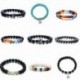*19 - Karkötő kézzel készített természetes drágakő gyöngyök kerek nyújtó gyógyító reiki 8mm
