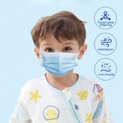 50db eldobható gyerek szájmaszk 3 rétegű lélegző nem szövött olvadt fúvott szövet porálló szájmaszk