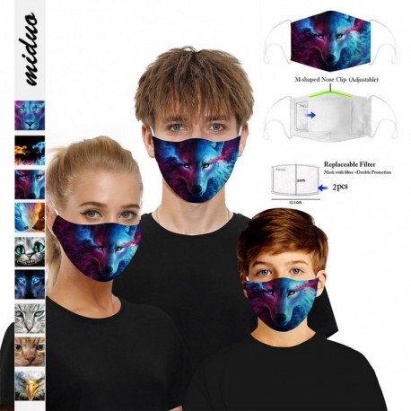 Újrafelhasználható védő PM2,5 szűrő szájmaszk porvédő arcmaszk szélálló baktériumok ellen védő