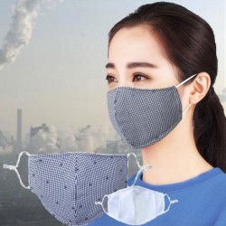 Pamut szájmaszk újrafelhasználható arcvédő maszk cserélhető PM2,5 szűrő