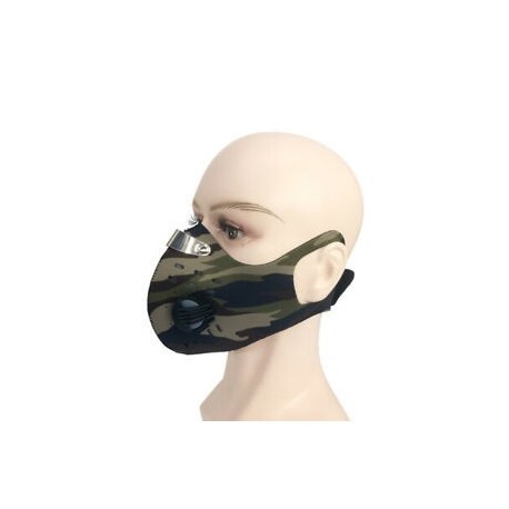 fülpánttal - Unisex ÚJRAFELHASZNÁLHATÓ aktív szén ködgátló szélálló kültéri kerékpáros arcMASZK