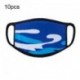 Kék álcázás - 10db álca leopárdmintás kültéri kerékpározás lélegző száj MASZK