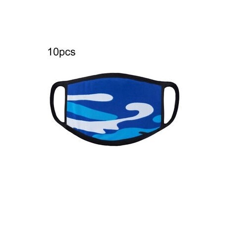 Kék álcázás - 10db álca leopárdmintás kültéri kerékpározás lélegző száj MASZK
