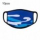 Kék álcázás - 10db álca leopárdmintás kültéri kerékpározás lélegző száj MASZK