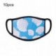 Kék álcázás - 10db álca leopárdmintás kültéri kerékpározás lélegző száj MASZK