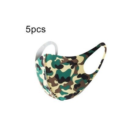 Camouflage Green - ÚJRAFELHASZNÁLHATÓ NŐI FÉRFI MOSHATHATÓ arc száj MASZK  VÉDELEM
