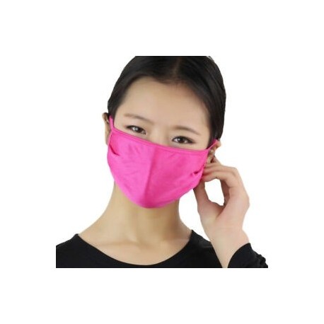 Rózsavörös - Safe Women mosható selyem vékony arc száj MASZK lélegző ködgátló MASZK