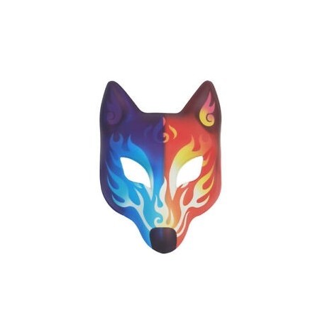 Jég Tűz - Róka teljes arcvédő takaró k Cosplay Halloween