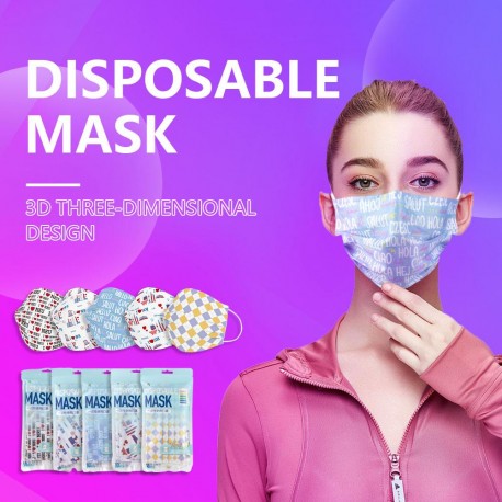 10db / csomag egyedi eldobható arcmaszk speciális 3 rétegű por vírus elleni szájmaszk