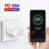 18W PD USB TypeC kábel gyorstöltő adapter iPhone 11 Pro XR X Xs Max 8 gyors töltéshez Utazási PD töltőport