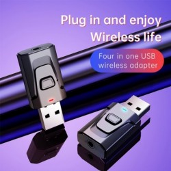 Bluetooth adapter Mini USB vezeték nélküli Bluetooth adóvevő 3,5 mmes AUX adapter adapter PC TV autóhoz