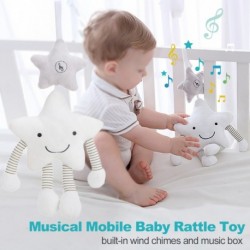 Zenés mobil baba csörgő játék rajzfilm fehér csillag ágy harang csecsemő babakocsik szél harangjáték újszülött