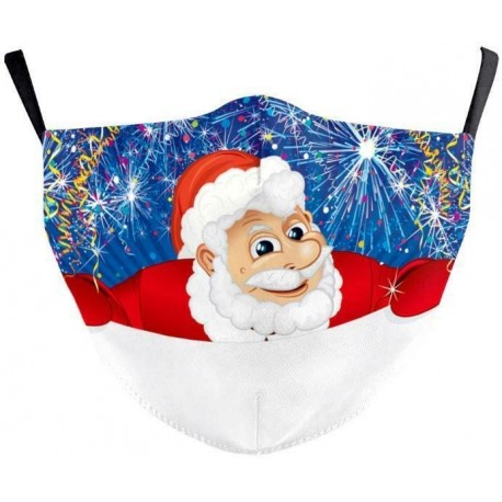 * 108 - Karácsonyi mosható arcmaszk fél arc száj Mark HipHop Cospaly Party egy méretben
