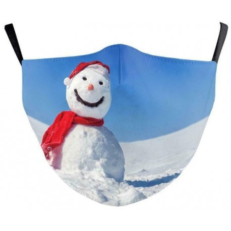 * 73 - Karácsonyi mosható arcmaszk fél arc száj Mark HipHop Cospaly Party egy méretben