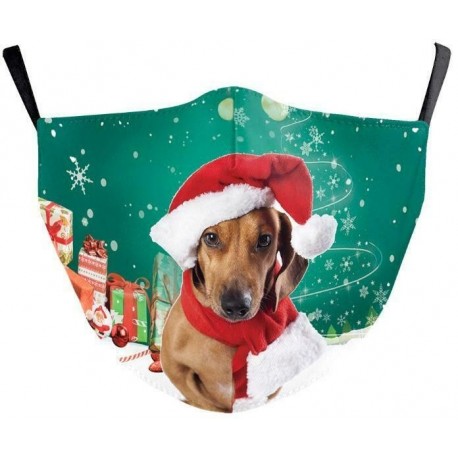 * 156 - Karácsonyi mosható arcmaszk fél arc száj Mark HipHop Cospaly Party egy méretben