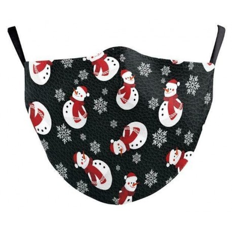 * 186 - Karácsonyi mosható arcmaszk fél arc száj Mark HipHop Cospaly Party egy méretben