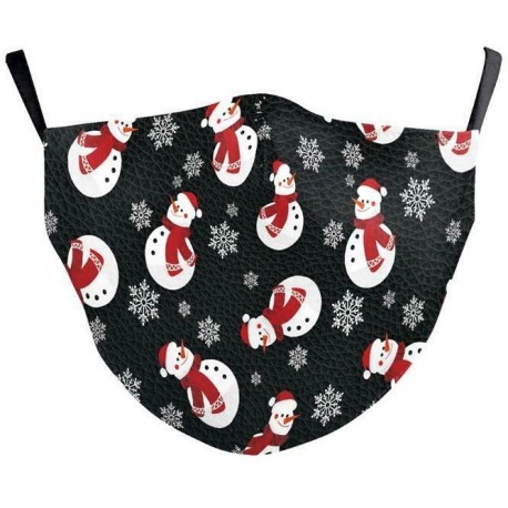 * 180 - Karácsonyi mosható arcmaszk fél arc száj Mark HipHop Cospaly Party egy méretben