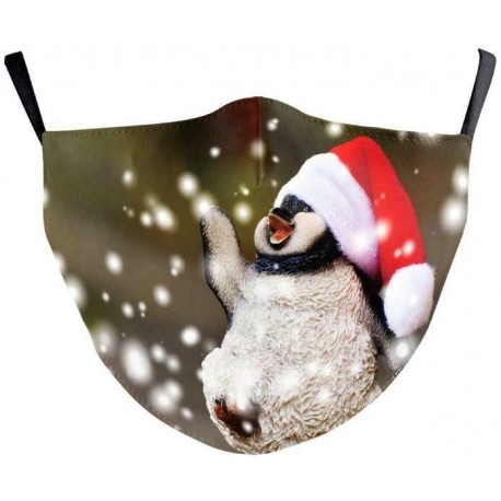 * 104 - Karácsonyi mosható arcmaszk fél arc száj Mark HipHop Cospaly Party egy méretben