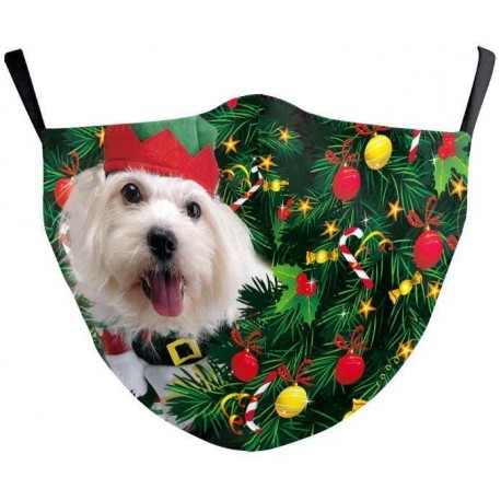 * 20 - Karácsonyi mosható arcmaszk fél arc száj Mark HipHop Cospaly Party egy méretben