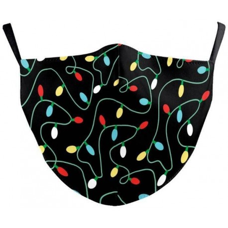 * 127. - Karácsonyi mosható arcmaszk fél arc száj Mark HipHop Cospaly Party egy méretben