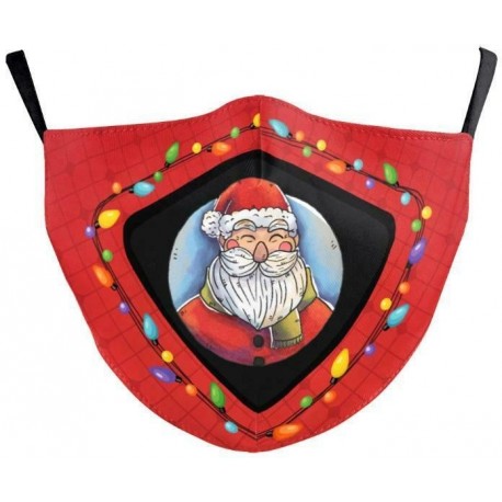 * 107. - Karácsonyi mosható arcmaszk fél arc száj Mark HipHop Cospaly Party egy méretben
