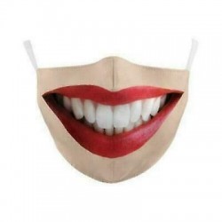 * 4 - Vicces mosható arcmaszk fél arc száj Mark HipHop Cospaly Party One Size Mask0