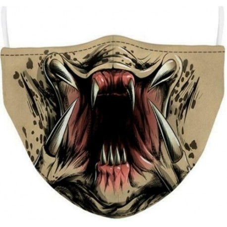 Design-81 - Mosható arcmaszk fél arc koponya száj Mark HipHop Cospaly Party One Size Mask0