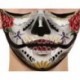 Design-18 - Mosható arcmaszk fél arc koponya száj Mark HipHop Cospaly Party One Size Mask0