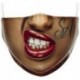 Design-60 - Mosható arcmaszk fél arc koponya száj Mark HipHop Cospaly Party One Size Mask0
