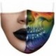 Design-60 - Mosható arcmaszk fél arc koponya száj Mark HipHop Cospaly Party One Size Mask0
