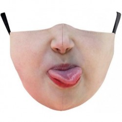 * 128 - Vicces mosható arcmaszk fél arc száj Mark HipHop Cospaly Party One Size Bib 1