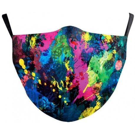 * 96 - Vicces mosható arcmaszk fél arc száj Mark HipHop Cospaly Party One Size Bib 1