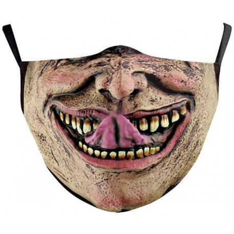 * 115 - Vicces mosható arcmaszk fél arc száj Mark HipHop Cospaly Party One Size Bib 1