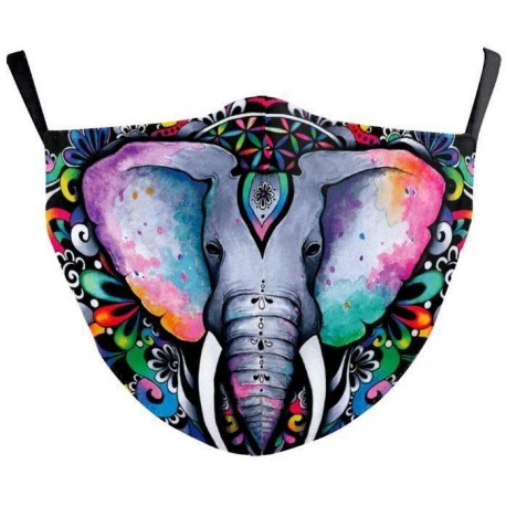 * 62 - Vicces mosható arcmaszk fél arc száj Mark HipHop Cospaly Party One Size Bib 1