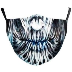 * 108 - Vicces mosható arcmaszk fél arc száj Mark HipHop Cospaly Party One Size Bib