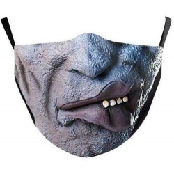 * 39 - Vicces mosható arcmaszk fél arc száj Mark HipHop Cospaly Party One Size Bib