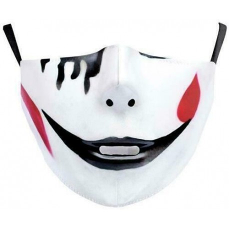 * 145 - Vicces mosható arcmaszk fél arc száj Mark HipHop Cospaly Party One Size Bib