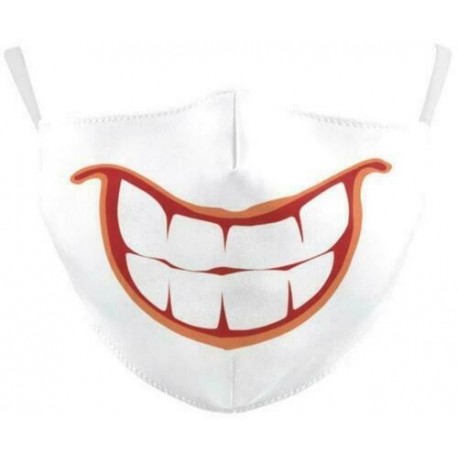 * 47 - Vicces mosható arcmaszk fél arc száj Mark HipHop Cospaly Party One Size Bib