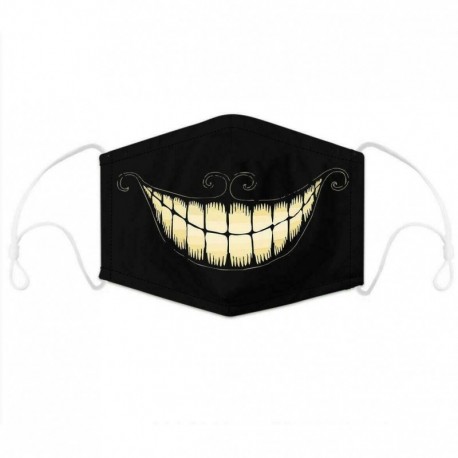 Goku mosoly - Vicces mosható arcmaszk fél arc száj Mark HipHop Cospaly Party One Size Bib