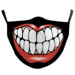 Jocker Face * 3 - Nők Férfi Gyerekek 3D Funny Mouth Mark Cover Facemask Mosható Hip Hop Party MagicB